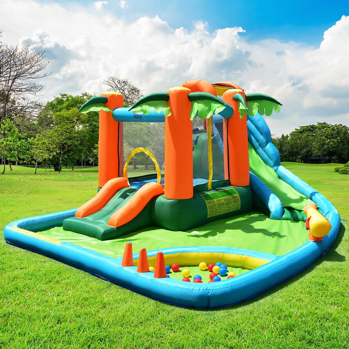 Kids Inflatable Water Slide Bounce House with Blower