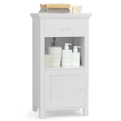 Armoire de rangement à tiroirs avec porte pour salle de bain