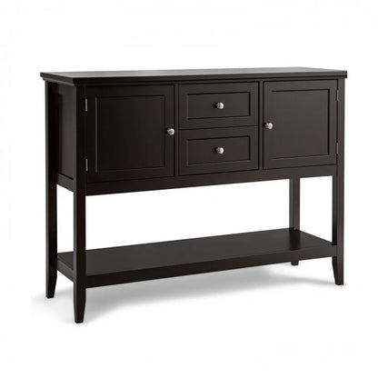 Wooden Sideboard Buffet Console Table  with Drawers and Storage