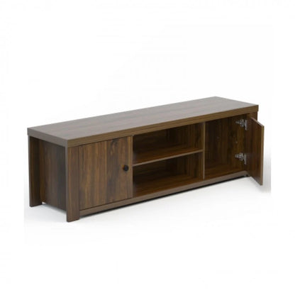 Meuble console TV de style classique pour téléviseur de 65 pouces avec 2 trous de gestion des câbles