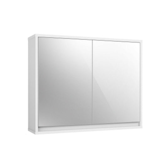 2-Door Wall-Mounted Bathroom Mirrored Medicine Cabinet