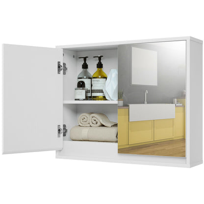 2-Door Wall-Mounted Bathroom Mirrored Medicine Cabinet