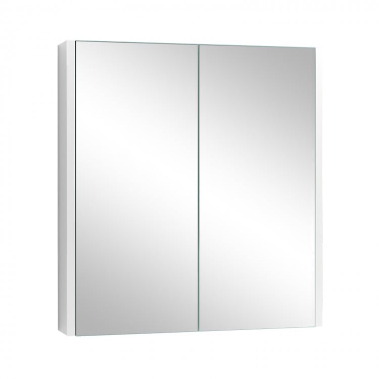 Frameless Bathroom Wall Mounted Mirror Cabinet with 3 Doors and Adjustable Shelves