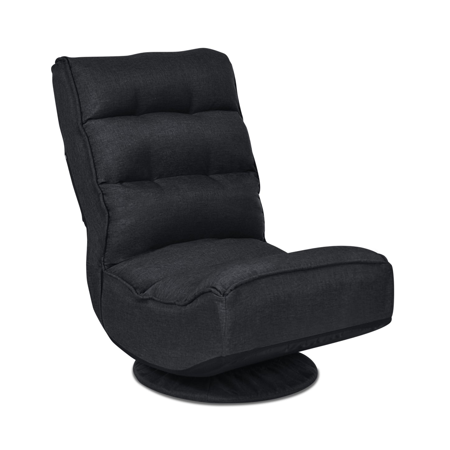 5-Position Folding Floor Gaming Chair with Tufted Back Support