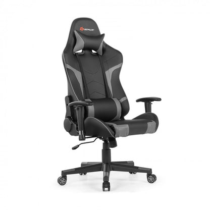 Reclining Swivel Massage Gaming Chair with Lumbar Support