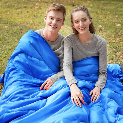 Sac de couchage imperméable pour 2 personnes avec 2 oreillers