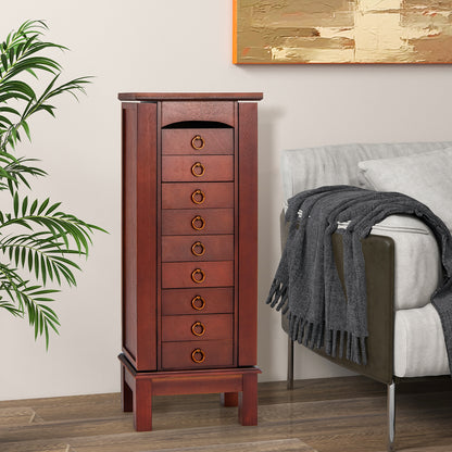 Armoire de rangement à bijoux de grande capacité avec 9 tiroirs