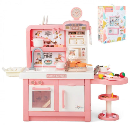 69 Pieces Kitchen Playset Toys with Realistic Lights and Sounds