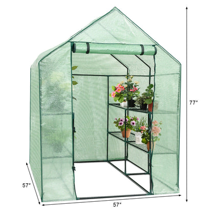 8 shelves Mini Walk In Greenhouse Outdoor Gardening Plant Green House