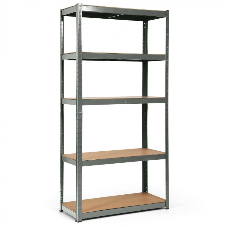 72 Inch Storage Rack with 5 Adjustable Shelves for Books Kitchenware