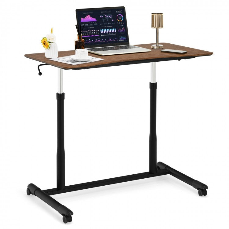 Height Adjustable Computer Desk Sit to Stand Rolling Table