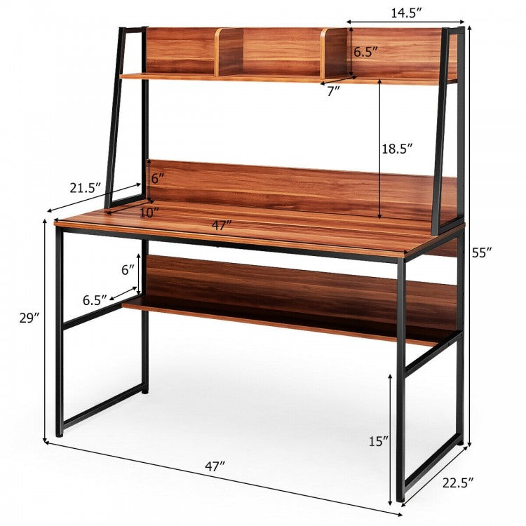 Bureau d'ordinateur de 47 pouces, table d'étude et d'écriture, poste de travail