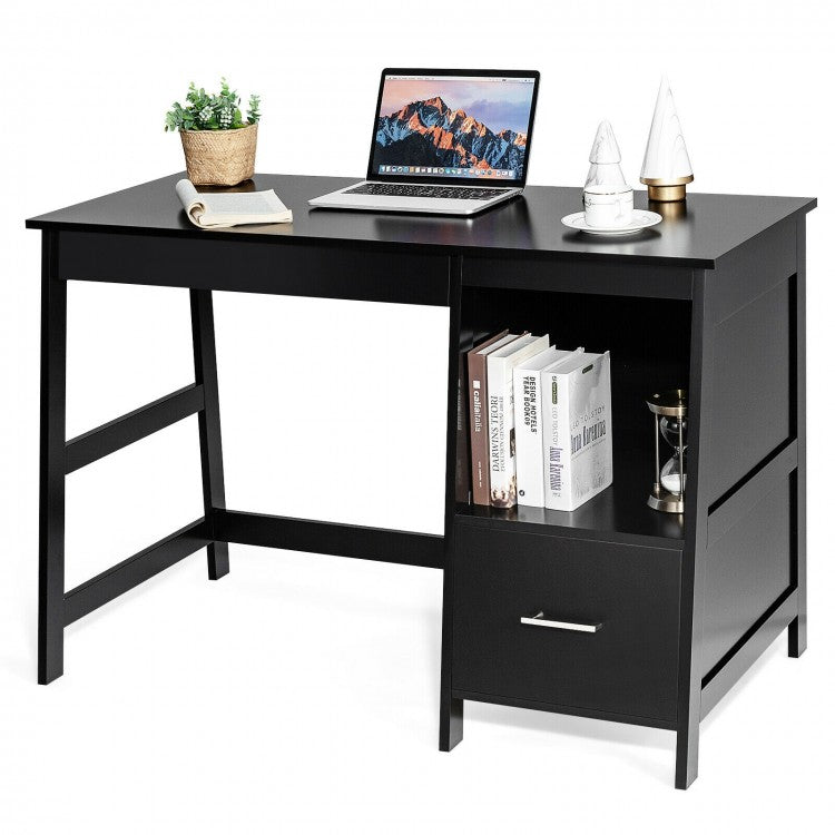 47.5 Inch Modern Home Computer Desk with 2 Storage Drawers