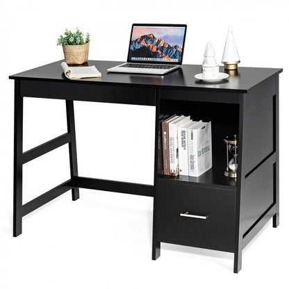 Bureau d'ordinateur moderne de 47,5 pouces avec 2 tiroirs de rangement