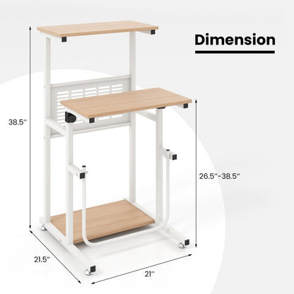 Standing Desk for Small Space Sit Stand Desk with Height Adjustable Desktop