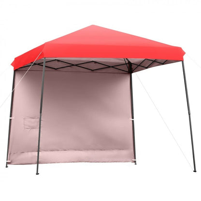 10 x 10 Feet Pop Up Tent Slant Leg Canopy with Roll-up Side Wall