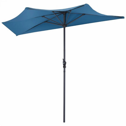 9' Half Round Patio Umbrella Sunshade without Weight Base