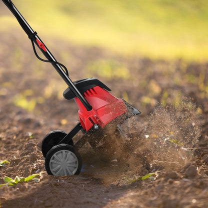 Motoculteur et cultivateur électrique filaire de 14 pouces et 10 ampères, profondeur de labourage de 9 pouces