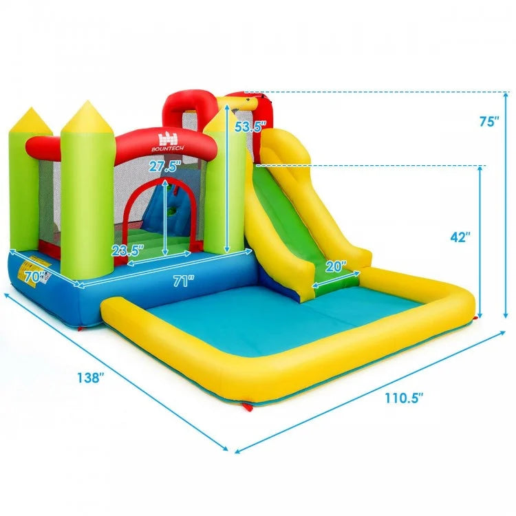 Inflatable Bounce House Water Slide Jump Bouncer without Blower