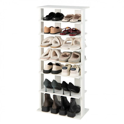 7 Tiers Vertical Shoe Rack for Front Door-White