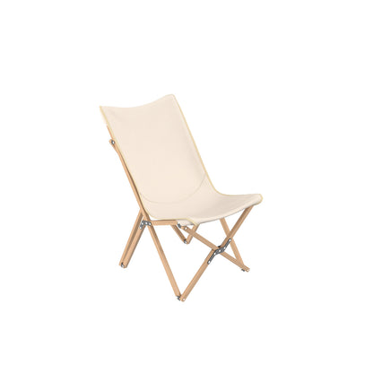 Set of 2 Bamboo Dorm Chair with Storage Pocket for Camping and Fishing