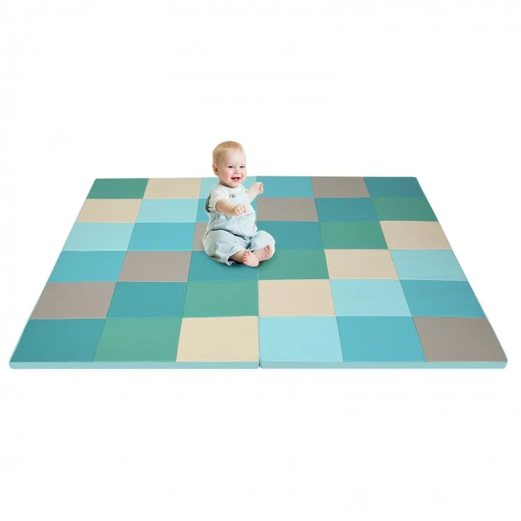 Tapis de jeu en mousse pour tout-petits de 58 pouces Tapis de sol d'activité pliable pour bébé