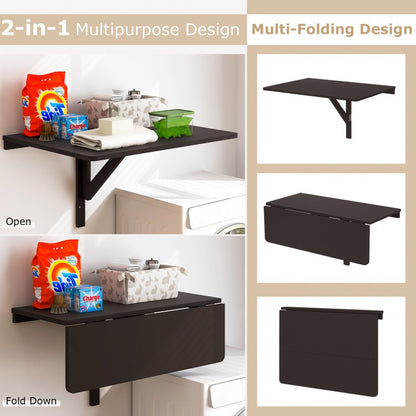 31.5 x 23.5 Inch Folding Wall Mounted Table for Small Spaces