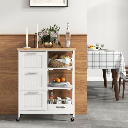 Rolling Kitchen Island Utility Storage Cart