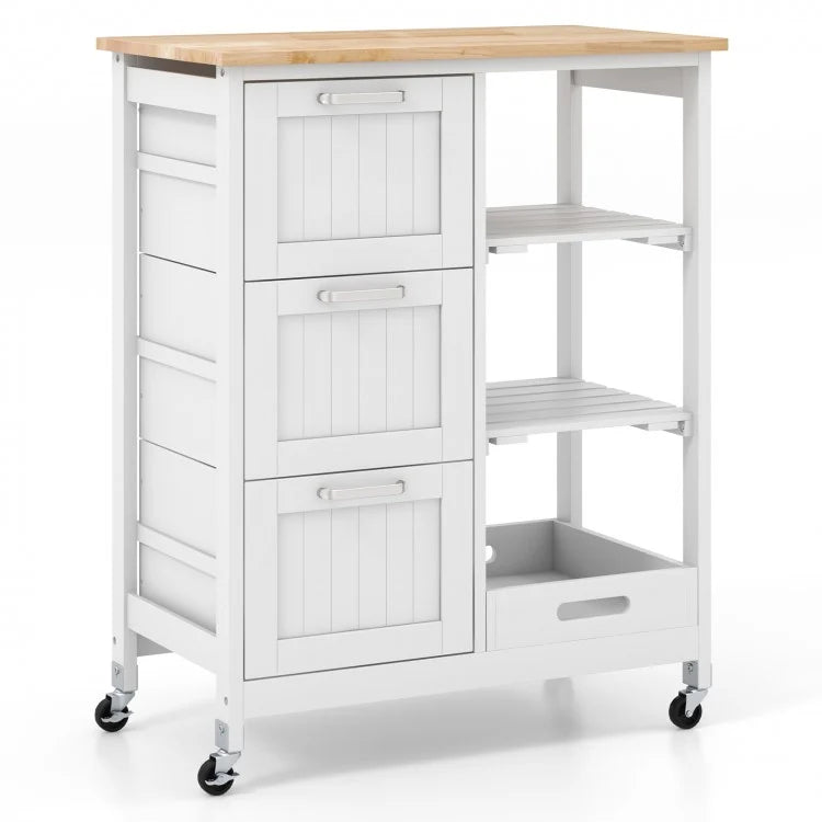 Rolling Kitchen Island Utility Storage Cart