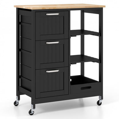 Rolling Kitchen Island Utility Storage Cart