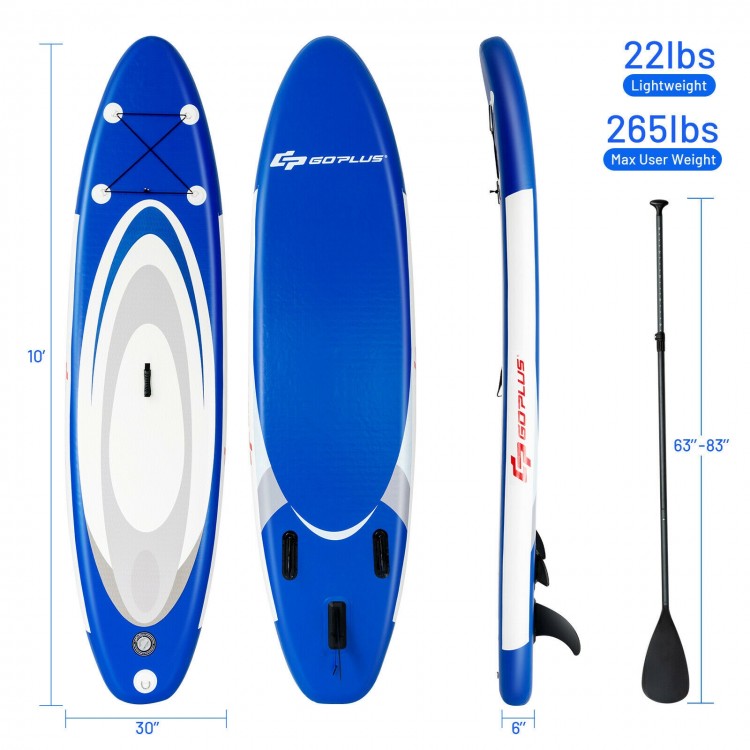 Planche de surf gonflable Stand Up Paddle de 10 pieds avec sac