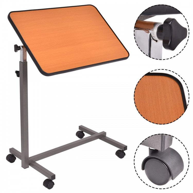 Overbed Rolling Table Food Tray