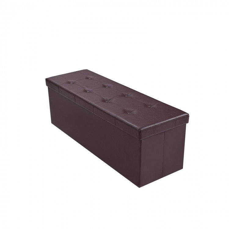 45 Inches Large Folding Ottoman Storage Seat