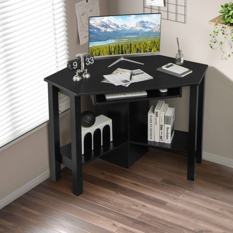 Wooden Study Computer Corner Desk with Drawer