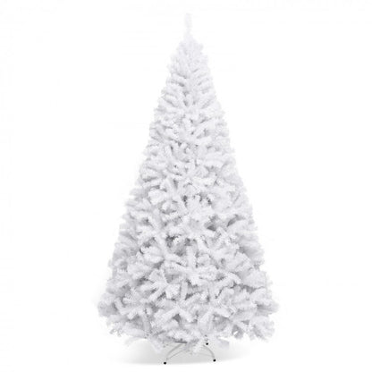 Sapin de Noël blanc de 6/7,5/9 pieds avec support en métal