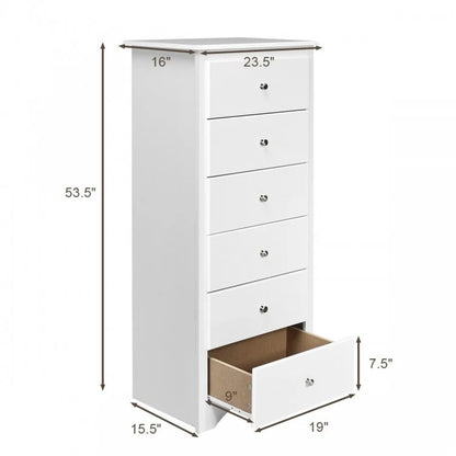 6 Drawers Chest Dresser Clothes Storage Bedroom Furniture Cabinet