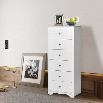 6 Drawers Chest Dresser Clothes Storage Bedroom Furniture Cabinet