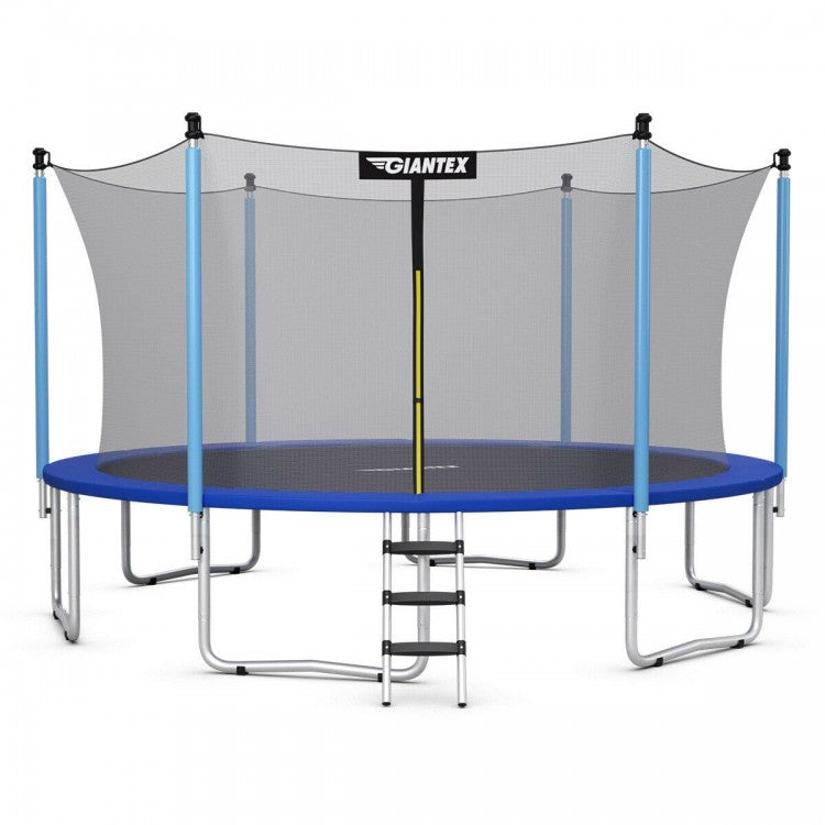 15 Feet Outdoor Bounce Trampoline with Safety Enclosure Net