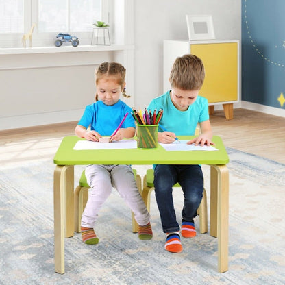 3 Piece Kids Wooden Activity Table and 2 Chairs Set