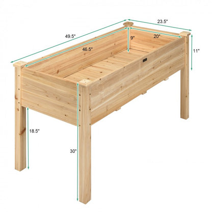 Jardin potager surélevé en bois de 49'' x 23'' x 30''