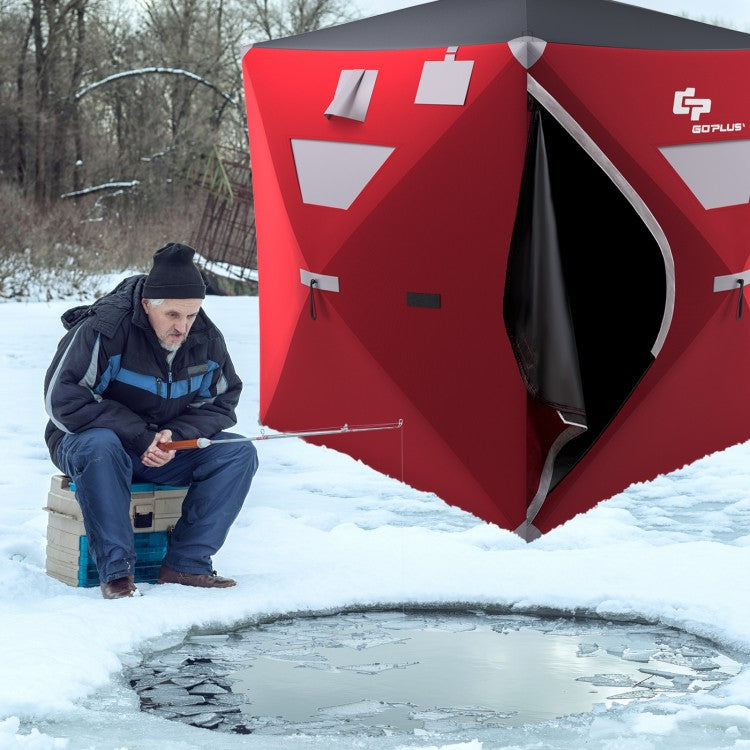 Tente de pêche escamotable portable pour 2 personnes avec sac