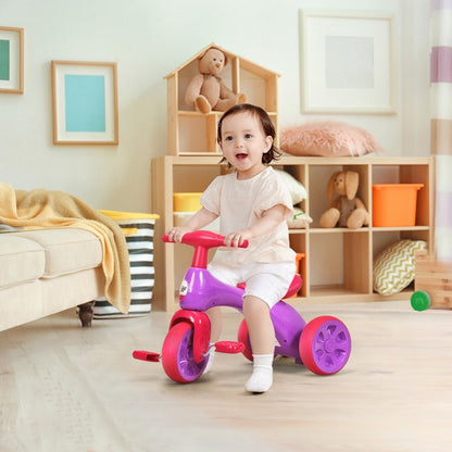 Tricycle 2 en 1 pour tout-petits, vélo d'équilibre, scooter, jouets pour enfants avec son et rangement