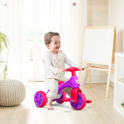 Tricycle 2 en 1 pour tout-petits, vélo d'équilibre, scooter, jouets pour enfants avec son et rangement