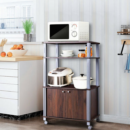 Microwave Rack Stand Rolling Storage Cart