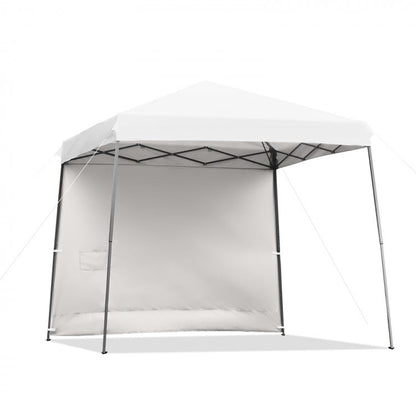 10 x 10 Feet Pop Up Tent Slant Leg Canopy with Roll-up Side Wall