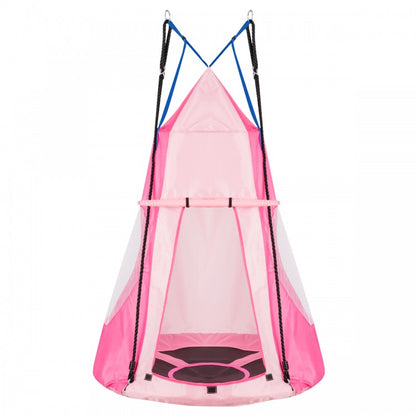 2-in-1 40 Inch Kids Hanging Chair Detachable Swing Tent Set