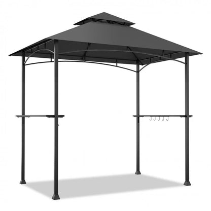 8 x 5 Feet Outdoor Barbecue Grill Gazebo Canopy Tent BBQ Shelter