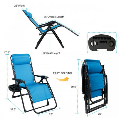 Oversize Lounge Chair with Cup Holder of Heavy Duty for outdoor