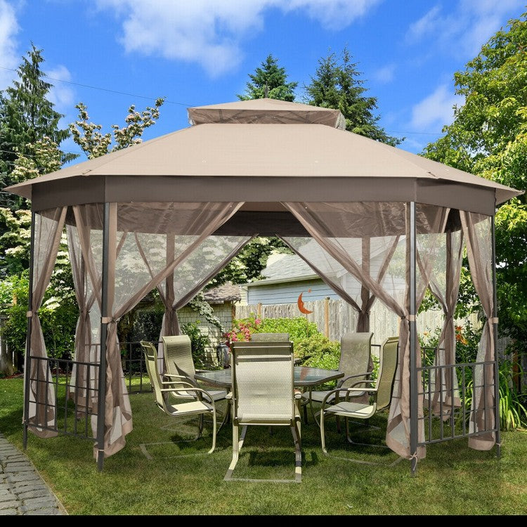 Pavillon de jardin octogonal de 10 pi x 12 pi