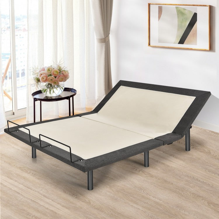 Twin Size Adjustable Bed Base Electric Bed Frame with Massage Modes